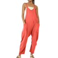 thumbnail image 4 of B91xZ Salopette Large Ample pour Femmes, Orange TG, 4 of 5