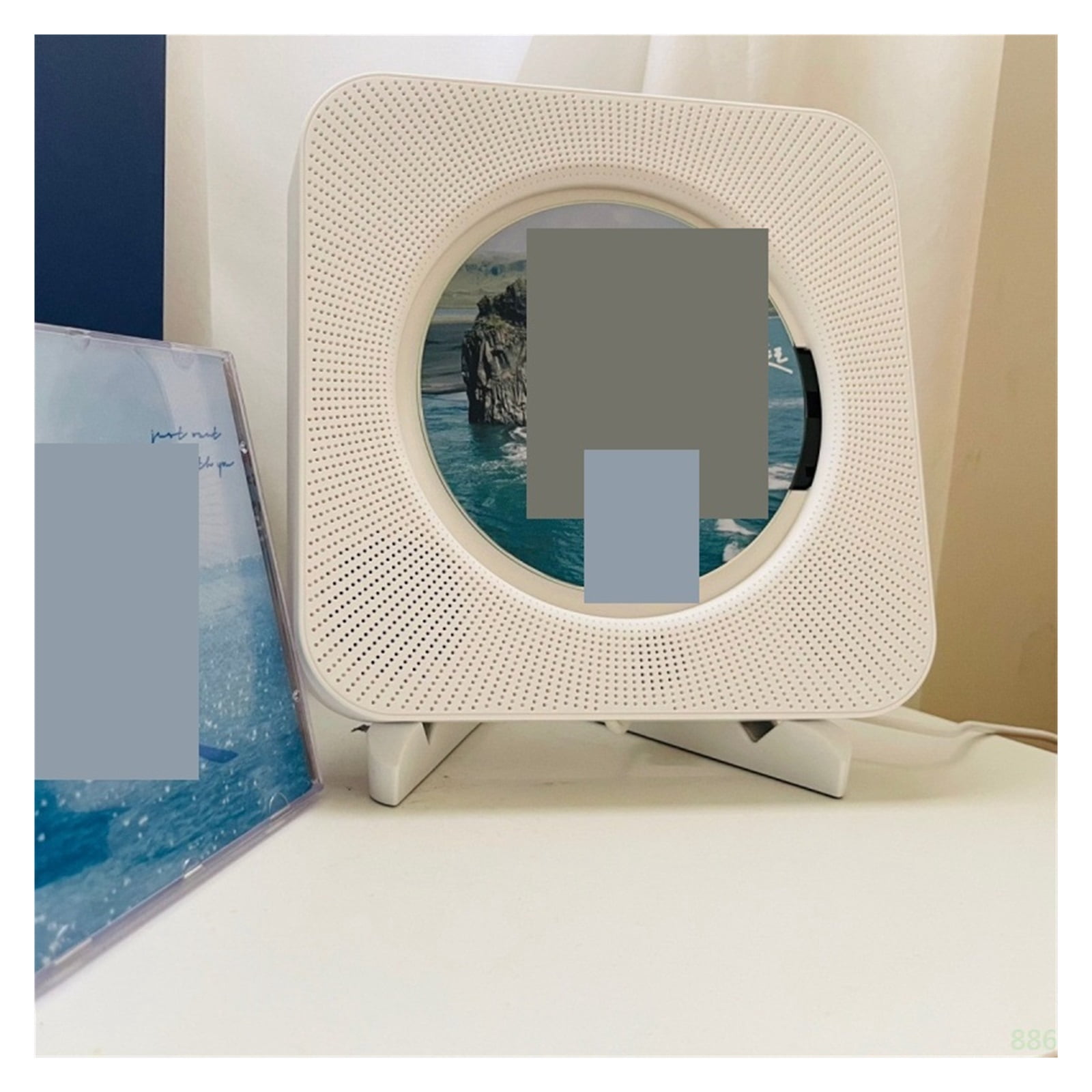 Wall Mount CD Player Bluetooth Music Player Retro Vinyl Design Home Decor Gift for Birthday