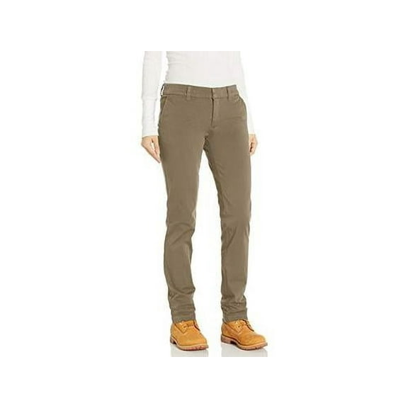 Dickies Women's Perfect Shape Straight Fit Pants, Rinsed Oxford Stone, 6