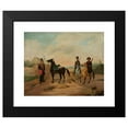 thumbnail image 2 of Tadeusz Brodowski 14x12 Black Modern Framed Museum Art Print Titled - Three Horsemen on the Road (1838), 2 of 5