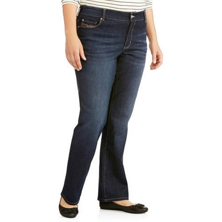 Faded Glory Women's Plus-Size Slim Boot cut Jeans - Walmart.com