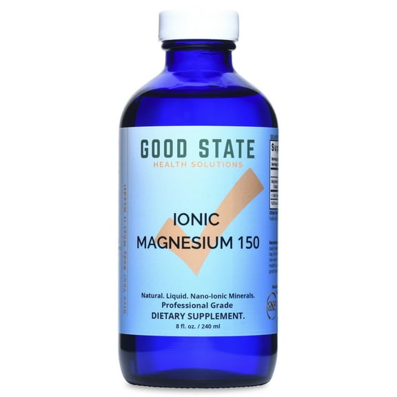 Good State Liquid Ionic Magnesium 150, 150 mg per Serving, 96 Servings, 8 Fl Oz – Supports Muscle Relaxation & Bone Health