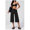 thumbnail image 5 of PISONIC Womens Workout Sets Two Piece Spaghetti Straps Sports Bra Matching Wide Leg Capri Pants Gym Work Pilates Outfits, 5 of 7