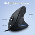 thumbnail image 5 of Mouse vertical con cable USB-C Perixx PERIMICE-513C, 6 botones, 1,8 m, 5 of 5