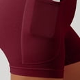 thumbnail image 4 of HBGVBA Women Biker Shorts,Yoga Shorts for Women,Solid Color Fast Dry Slim Yoga With Pocket Breathable Cycling Shorts, 4 of 5
