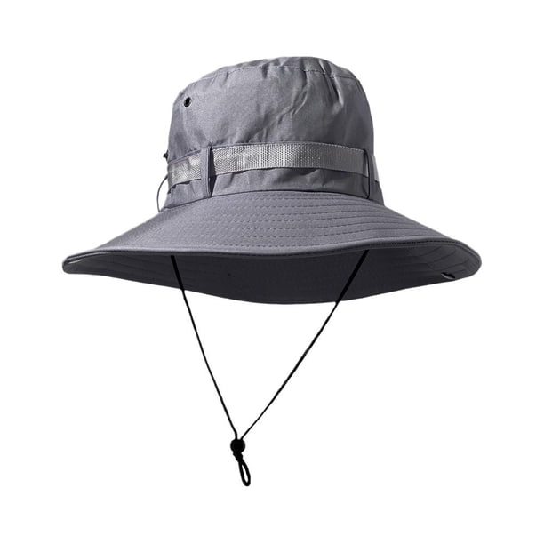 Ruifaya Sombrero de pescador unisex para exteriores, sombrero de pescador de ala ancha, sombrero de pescador para caza y escalada⊙