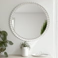 thumbnail image 4 of WallBeyond 28 inch Beaded Frame Round Wall Mirror for Bedroom Living Room, Bathroom decorative Mirror for Wall, White, 4 of 8