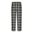 thumbnail image 3 of Htigea Mens Pajama Pants Plaid Lounge Pants Pj Bottoms with Pockets Drawstring Elastic Waistband Black,XXL, 3 of 3