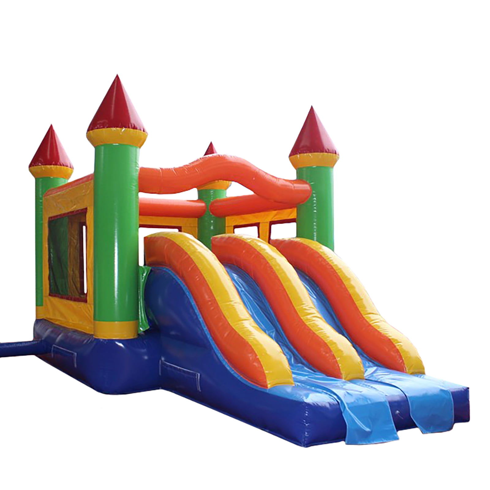 Double Slide Inflatable Bouncy Jumper Commercial Bounce House Combo