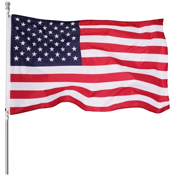 TOPFLAGS 3x5 American Flags for Outside 3' x 5' Foot USA Outdoor - US Flag God Bless America, Durable National Stars and Stripes Indoor Vivid Colors