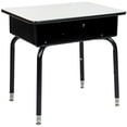 thumbnail image 1 of Bowery Hill Modern Open Front Laminate Top Classroom Desk in Gray, 1 of 10