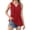 Red, variant on Iaqnaocc Tank Tops for Women V Neck Pleated Loose Fit Baby Doll Top Going Out 2026 Summer Solid Tunic Shirts Sleeveless Flowy Hem Tees Blue M