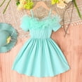 thumbnail image 4 of Ahuyic Little Girl Summer Casual Dress,Sleeveless Dresses for Kids,Summer Elegant Mesh Lace Neckline Suspender Dress For Small And Medium-sized Girls, 4 of 4