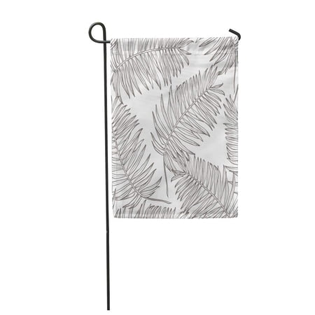 SIDONKU Minimal Jungle Leaves Floral Pattern Tropical Palm in Summer Garden Flag Decorative Flag House Banner 12x18 inch