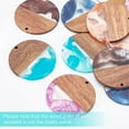 thumbnail image 4 of 130pcs Resin Wooden Earring Pendants Flat Round Resin Walnut Wood Earring Makings Kit Wood Earring Accessories with Earring Hooks Jump Rings for Earrings Making - 5 Colors 1box, 4 of 6