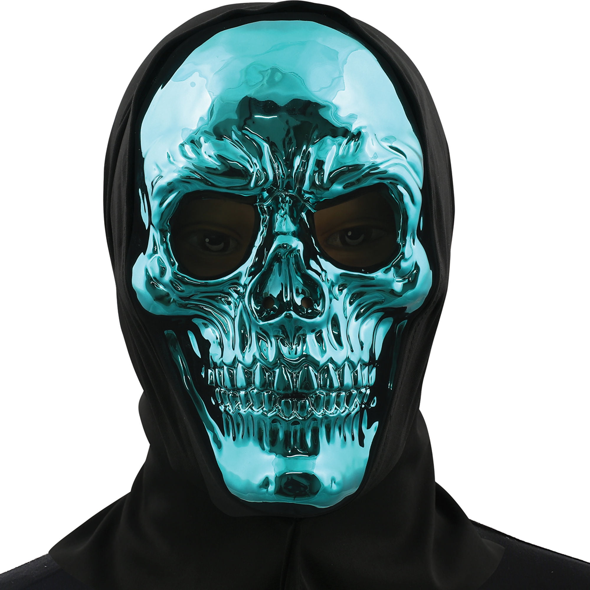 Seasons Metallic Blue Ghoul Halloween Mask, Costume Accessory, 7” W x