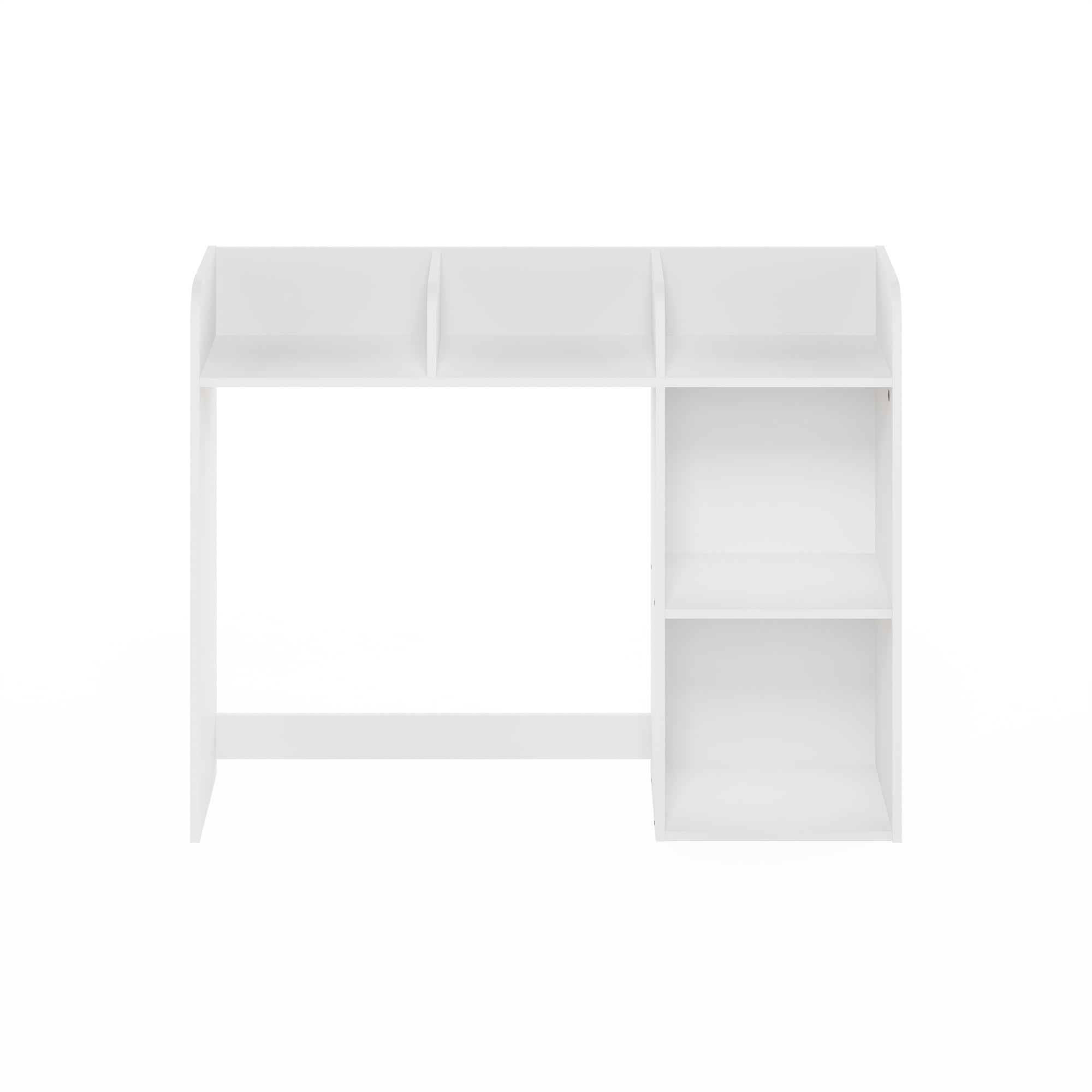 Furinno Classic Desktop Bookshelf Storage Hutch in Desk Organizer with 5 White