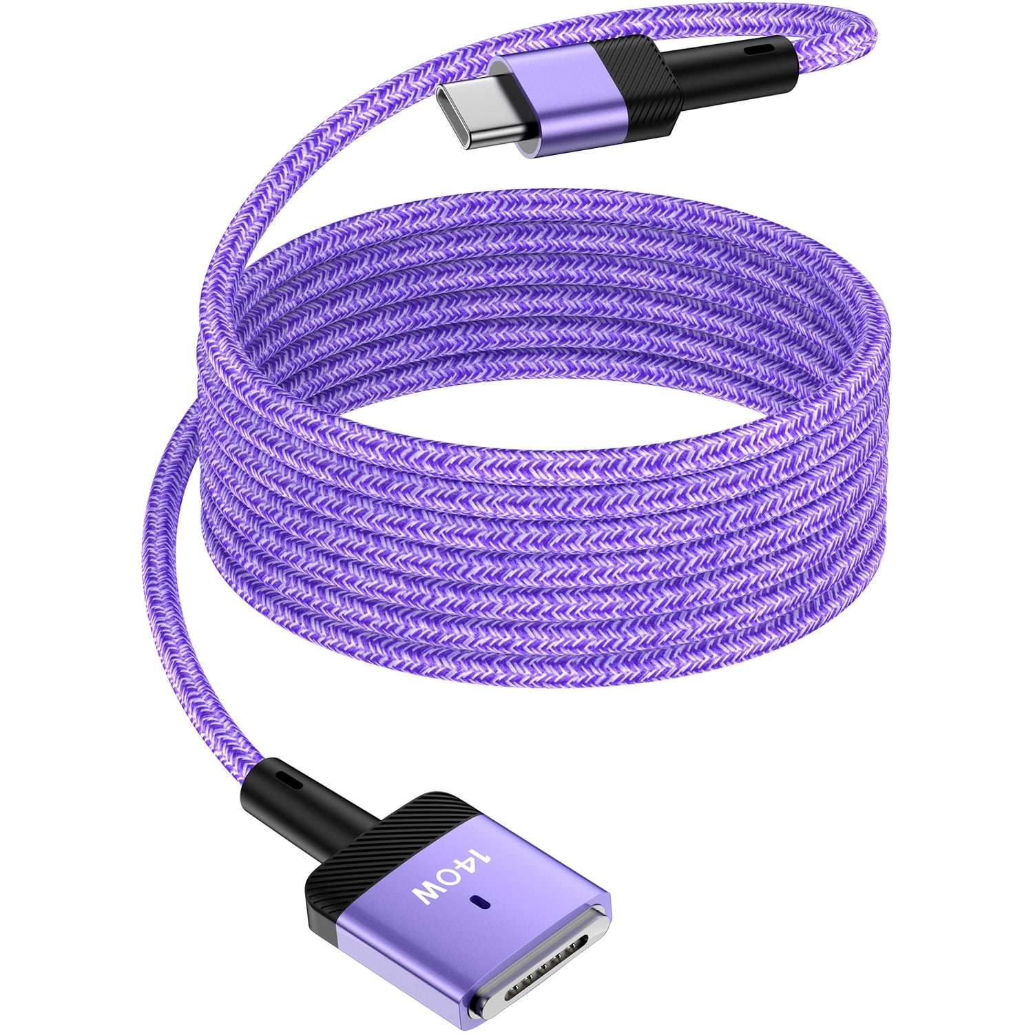 Zacenei USB-C to Magnetic 3 Cable 6ft,1Pack 140W MacBook Air Charger Nylon USB C Fast Charging Cable Type C to Mag-Safe Charger Cable Compatible for M4 MacBook Pro/Air M1 M2 M3(2021-2024 14"&16")