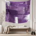 thumbnail image 5 of Purple Abstract Small Tapestry for Bedroom Wall Hanging Tapestry, Modern Mottled Art Oil Painting Ceiling Backdrop Tapestries Poster Blanket Wall Decor for Teens Room Living Room Dorm 23" x 28", 5 of 8