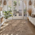 thumbnail image 3 of SUNDEREY 5'x7' Floral Easy Jute Rug,Area Rug 5x7ft Washable Bedroom Rug,Easy Jute Indoor Outdoor Carpet, Farmhouse Non Slip Khaki Floor Rug for Dining Room Office Entrance Kitchen,Vine&Fleur, 3 of 9