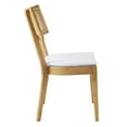 thumbnail image 4 of Caledonia Fabric Upholstered Wood Dining Chair Set of 2 in Natural White, 4 of 10