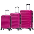 thumbnail image 1 of TUCCI Italy CARRAVIA Ensemble de Bagages Rigides Légers 3 Pcs, Valise à 4 Roues Pivotantes (20 Pouces/24 Pouces/28 Pouces) - Fuchsia, 1 of 7