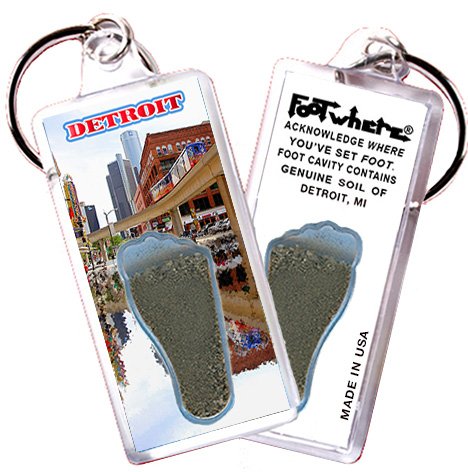 Detroit FootWhere Souvenir Lanyards.(DET300 - Assorted) 6 Piece Set