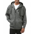 thumbnail image 3 of Pro Club Men's Comfort Relaxed Fit Zip Up Hoodie with Front Pockets - Charcoal - XXL, 3 of 4