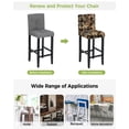 thumbnail image 3 of Brown Teal Geometric Bar Stool Covers Set of 4, Retro Modern Plaid Abstract Art Stretch Washable Bar Chair Covers with Backs, Removable Pub Counter Height Chair Cover for Kitchen Dining Room Cafe, 3 of 7