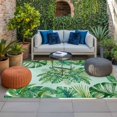 thumbnail image 2 of Tropical Leaves Outdoor Rug for Patio/Deck/Porch, Non-Slip Large Area Rug 3 x 5 Ft, Watercolor Monstera Palm Leaf Botanical Green Indoor Outdoor Rugs Washable Area Rugs, Camping Rug Carpet Runner, 2 of 8