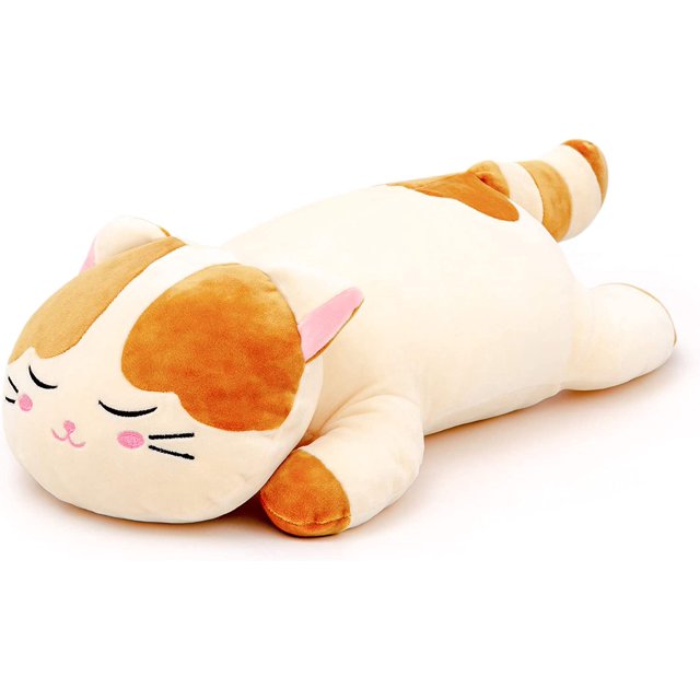 Almohadas de peluche regalo juguetes para mascotas niños gato marrón 45cm Rojo Verde