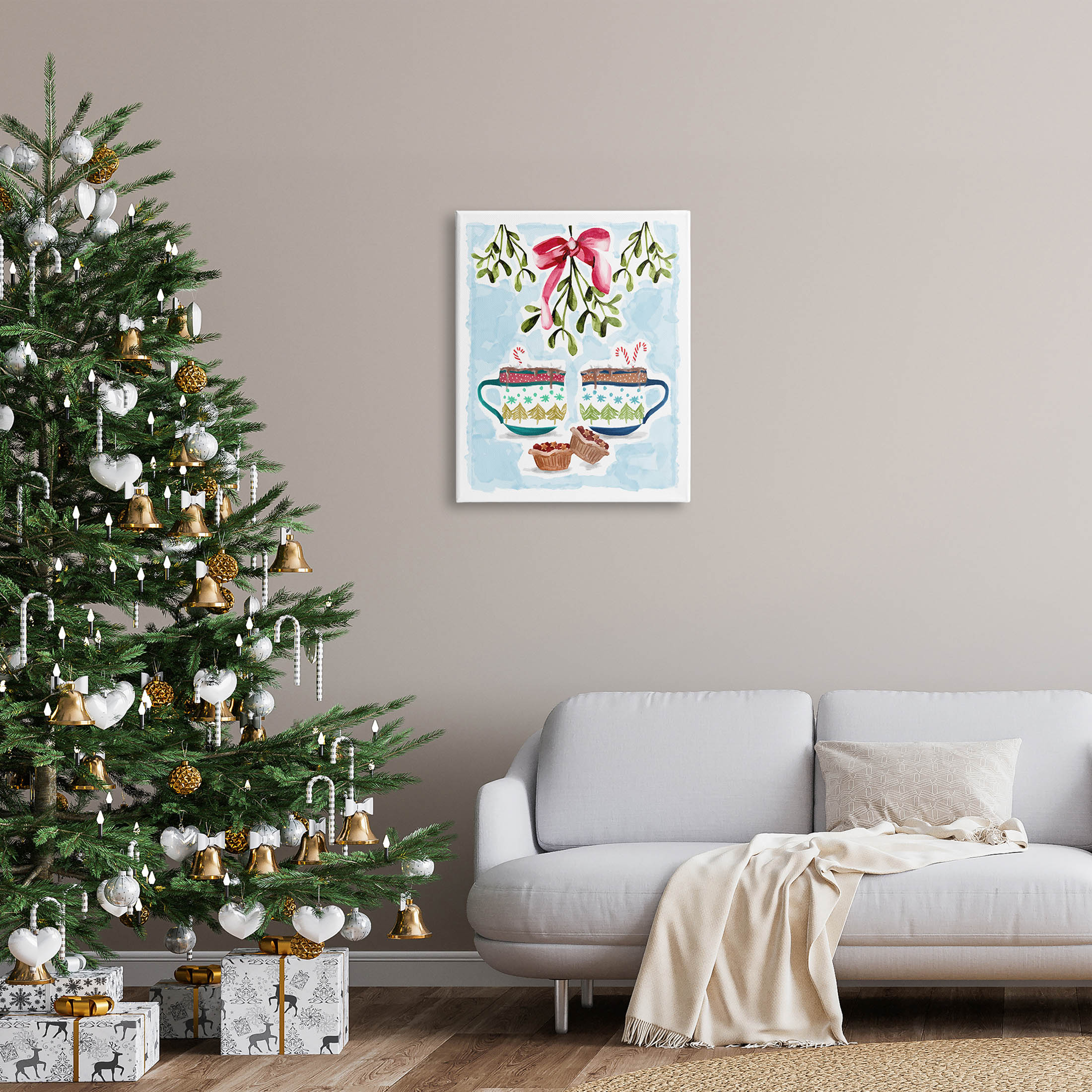 Cozy Winter Cocoa Dessert Holiday Graphic Art Gallery Wrapped Canvas Print Wall Art
