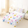 thumbnail image 5 of Erosebridal Colorful Cute Dinosaur Twin Sheet Sets For Girl Kids,Multicolor Clouds Print Bedding 3 Pieces, 5 of 6
