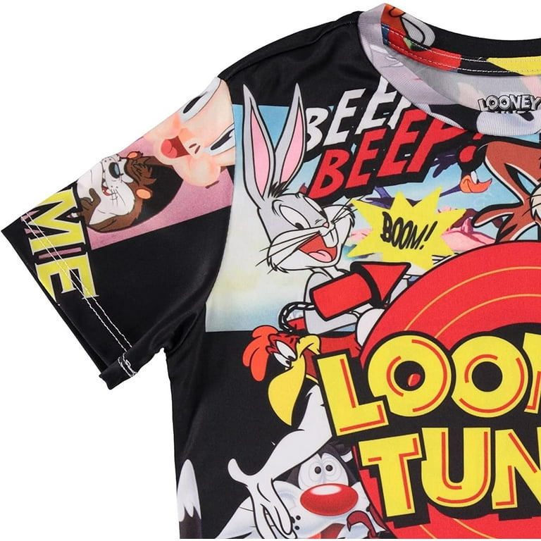 Looney Tunes Boys Shirt, Printed Allover Bugs Bunny Marvin