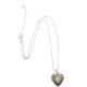 thumbnail image 5 of Locket Grabado Grabado Foto Mensaje Marco Colgante Collar - Plata, tal se describe Sunnimix Collar de medallones en forma de corazón, 5 of 8