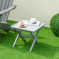 thumbnail image 4 of Costway Table d'Appoint Pliante Extérieure Résistante aux Intempéries HDPE Adirondack Table Grise, 4 of 9