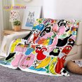 3D Cartoon Les Barbapapa Family Soft Blankets,Keep Warm Throw Blanket
