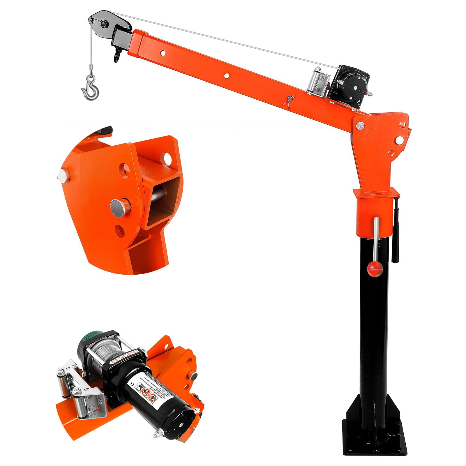 1100Lbs Load Truck Mounted Crane, Pickup Truck Crane, Heavy-Duty Lift Crane with Extendable Arm for Warehouse Lifting, Pickup Truck Loading