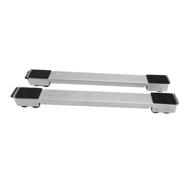 Support de Rouleau Mobile, Grande Surface de Charge 2 Pcs Base Surélevée pour Réfrigérateur Grande Capacité de Charge avec Patins Antidérapants pour Déplacer des Meubles Ou des Appareils Argent