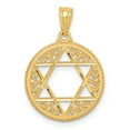 thumbnail image 1 of 14K Yellow Gold Filigree Star Of David Pendant (24 X 17) Made In United States c3739, 1 of 3