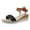 Black, variant on Ruyang Womens Fashion Summer Sequins Decorative Open Toe Buckle Wedge Heel Thick Sole Sandals Small Wedge Sandals for Women