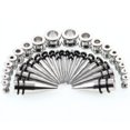 thumbnail image 3 of Kit de 36 piezas de acero inoxidable para estirar las orejas, tapones para los oídos con rosca, piercings para el cuerpo, 3 of 4