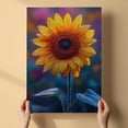 thumbnail image 3 of Sunflower Flower Canvas Wall Art 8x12 inches - Muted Cottagecore Neutral Sunflower Flower Watercolor Artwork for Living Room, 3 of 5