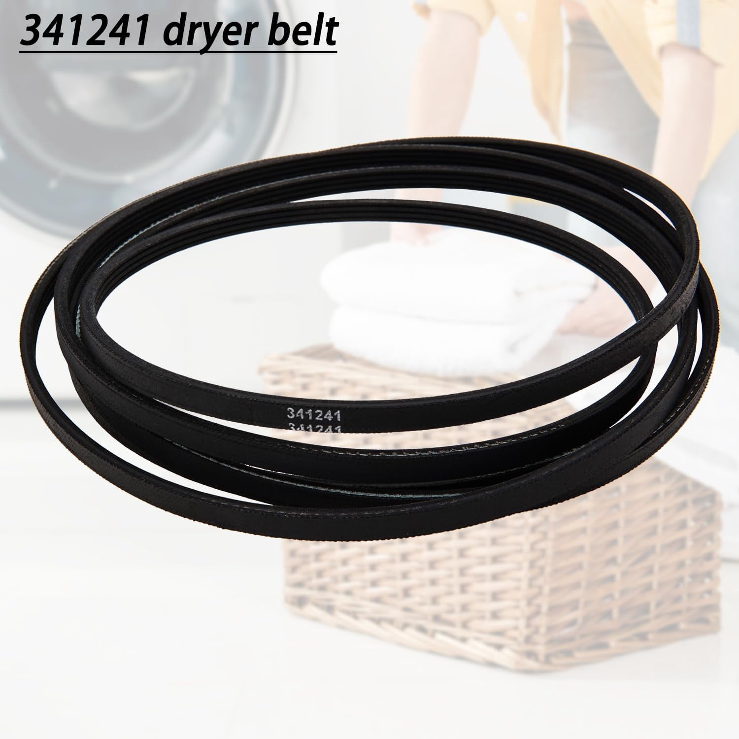 4392065 Dryer Repair Kit Replace Compatible with Whirl-pool WED5840SW0 WED6150PW0 WED7300DW2 WED5830SW0 WED5840SG0 WED5600ST0 WED5700VH0  349241T Drum Roller Kit 691366 Idler Pulley 341241 Dryer Belt