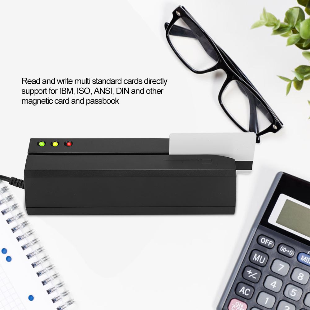 Etekjoy MSR605x Lettore E Scrittore Di Carte Magnetiche USB – 3 Tracce, Hi-co E Lo-co, Per Windows E Mac