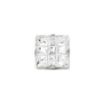 thumbnail image 2 of FB Jewels Sterling Silver 9mm Square Snap Set CZ Stud Earrings, 2 of 3