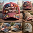 thumbnail image 2 of Textilo 250 Anniversary USA Hat, USA 250th Anniversary Commemorative Hat, 1776-2026 Distressed Baseball Cap, American Heritage Tribute Hat Gift Honoring Patriots & Veterans C, 2 of 7