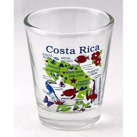 Costa Rica Map Shot Glass
