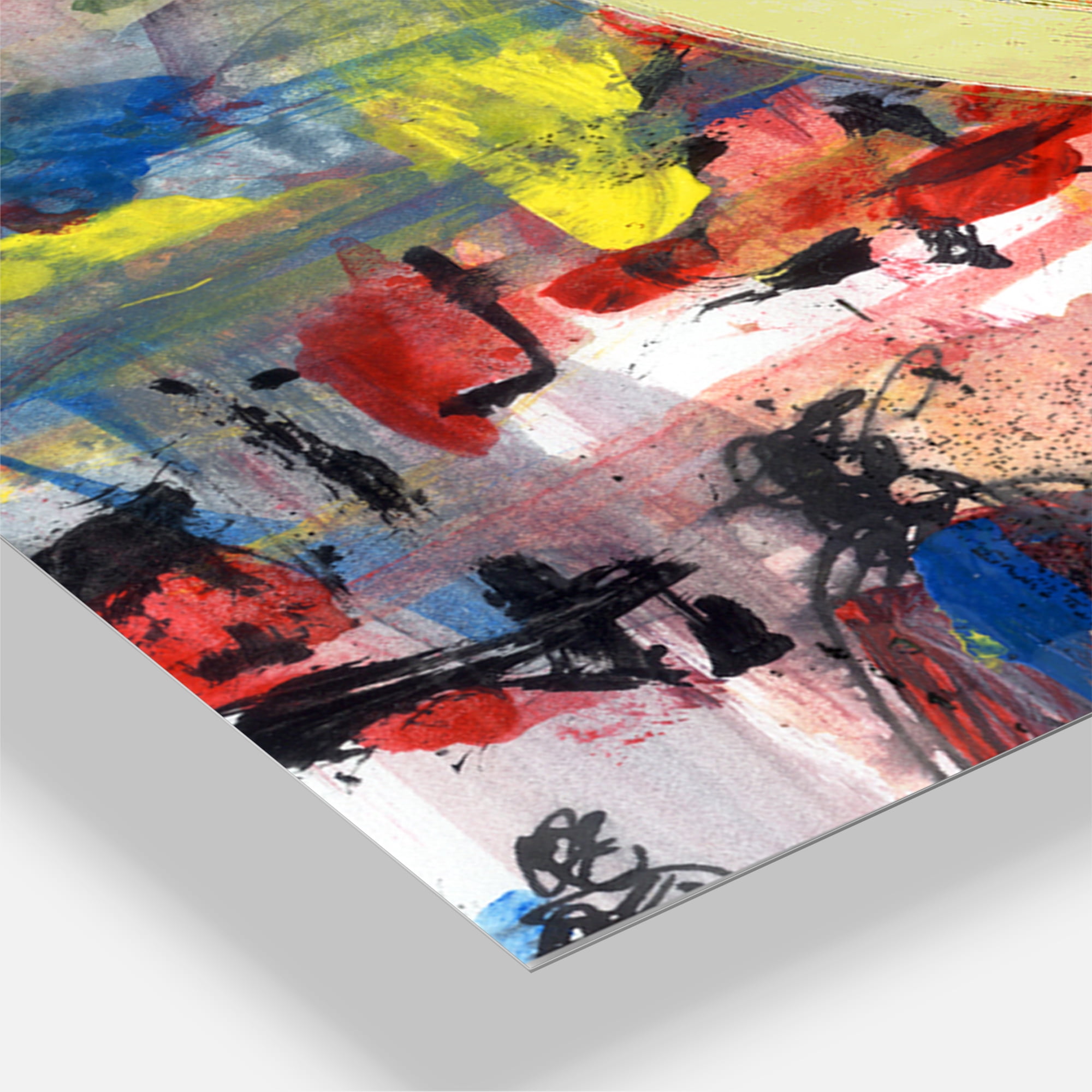 Designart 'People and Time Acrylic Watercolor' Modern wall clock
