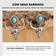 thumbnail image 2 of Boho Bull Head Pendientes colgantes Vintage Western Turquoise Mujer Pendientes FLhrweasw Para estrenar, 2 of 9